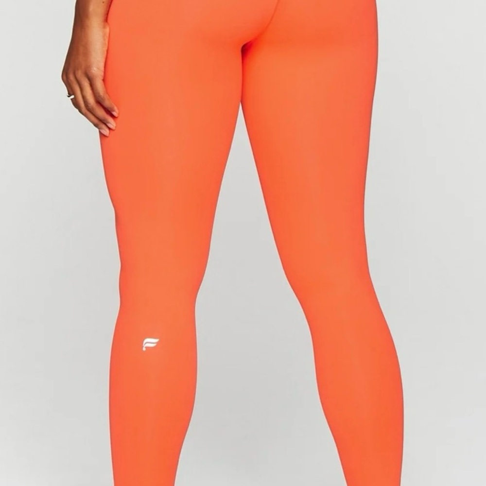 Fabletics Orange High-Waisted Leggings